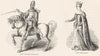 PORTRAITS. Henry V Katherine 1845 old antique vintage print picture