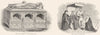 WESTMINSTER ABBEY. Henry V. Tomb; his Ct 1845 old antique print picture