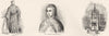 PORTRAIT. Bedford; Talbot Earl Shrewsbury; Joan Arc 1845 old antique print