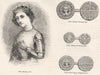KINGS. Richard III; Groat of; Penny Half- 1845 old antique print picture