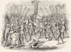 JOUSTING. Tournament, Melee 30, each side  1845 old antique print picture