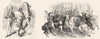 SOCIETY. Ct fool & Buffoon ; Temp Henry VI 1845 old antique print picture