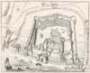 LONDON. The Tower of London in 1597 1845 old antique vintage print picture
