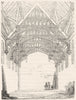 LONDON. Great Hall of Eltham palace 1845 old antique vintage print picture