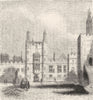BERKS. Eton College 1845 old antique vintage print picture