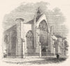 LONDON. Dutch Church, Austin Friars 1845 old antique vintage print picture
