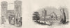 WESTMINSTER. Henry V 's Chantry; Luton Church 1845 old antique print picture