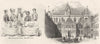 SOCIETY. Inviting to Repast; Guildhall c1750 1845 old antique print picture