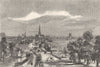 LONDON. Thoroughfare from Westminster to 1845 old antique print picture