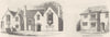 WILTS. Gt Chatfield Manor House; Grantham, Lincs 1845 old antique print