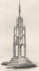 HANTS. Winchester Market-cross 1845 old antique vintage print picture