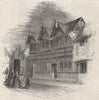 WARCS. Old Timber houses at Coventry 1845 antique vintage print picture