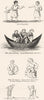 SPORTS. Trap-ball; Fishing; Drummers; Golf, or Randy- 1845 old antique print