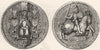 DECORATIVE. Great seal of Henry VII 1845 old antique vintage print picture