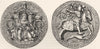 DECORATIVE. Great seal of Henry VIII 1845 old antique vintage print picture