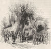 LONDON. Henry VIII Maying as shooter's hill 1845 old antique print picture