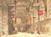 LONDON. Wolsey's Hall, Hampton court 1845 old antique vintage print picture