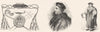 CLERGY. Card Wolsey; Hat; Chancellor's costume 1845 old antique print picture