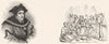 FAMILY. More; of(From Holbein) 1845 old antique vintage print picture