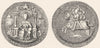 DECORATIVE. Great seal of Edward VI 1845 old antique vintage print picture
