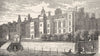 LONDON. Old Somerset House 1845 antique vintage print picture