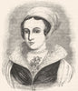 PORTRAITS. Lady Jane Grey 1845 old antique vintage print picture