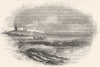 FRANCE. Calais from the sea 1845 old antique vintage print picture