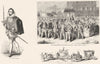 QUEEN ELIZABETH. & Ct; state carriage; Lord Hunsdon 1845 old antique print