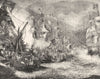 SHIPS. The Spanish Armada 1845 old antique vintage print picture