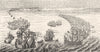 SHIPS. Spanish Armada attacked, English fleet 1845 old antique print picture