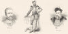 LEICS. Gascoigne; Earl Leicester;  1845 old antique vintage print picture