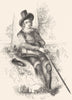POETS. Sir Philip Sidney 1845 old antique vintage print picture