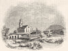 NORTHANTS. Fotheringay 1718 1845 old antique vintage print picture