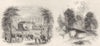 LONDON. Tilt Yd, Westminster; Harefield 1845 old antique vintage print picture