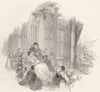 PORTRAITS. The Misfortunes of Arthur 1845 old antique vintage print picture