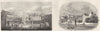 LONDON. Arundel House; Essex 1647 1845 old antique vintage print picture