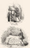RELIGION. Chain bible; Hadleigh Stone-Taylor martyr 1845 old antique print