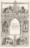 CHURCHES. Sempringham, Bosham, Southwell, Bromyard 1845 old antique print