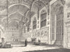 BUILDINGS. Christ Church Hall(Delamotte) 1845 old antique print picture