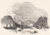 CAMBS. Ancient view of Cambridge 1845 old antique vintage print picture
