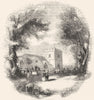 HANTS. Boldre Church, Hampshire 1845 antique vintage print picture