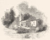 LONDON. Old Church of Hampton Lucy 1845 antique vintage print picture