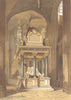 LONDON. Tomb of Queen Elizabeth-Westminster Abbey 1845 old antique print