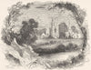 WORCS. Evesham 1845 old antique vintage print picture
