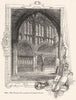 WARCS. Clopton Monument in Stratford Church 1845 old antique print picture