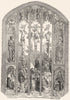 WESTMINSTER. East window of St Margaret's Church 1845 old antique print