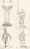 HENRY VII ARMOUR. Cap-pie; Demi-Lancer; St George kt 1845 old antique print