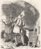 HOSPITALITY. A new French cook 1845 old antique vintage print picture