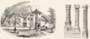 HULME HALL. &Chimneys-Barsham; Eton, Hampton Court 1845 old antique print