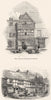 WARCS. House, High St, Stratford; in Henley 1845 old antique print picture